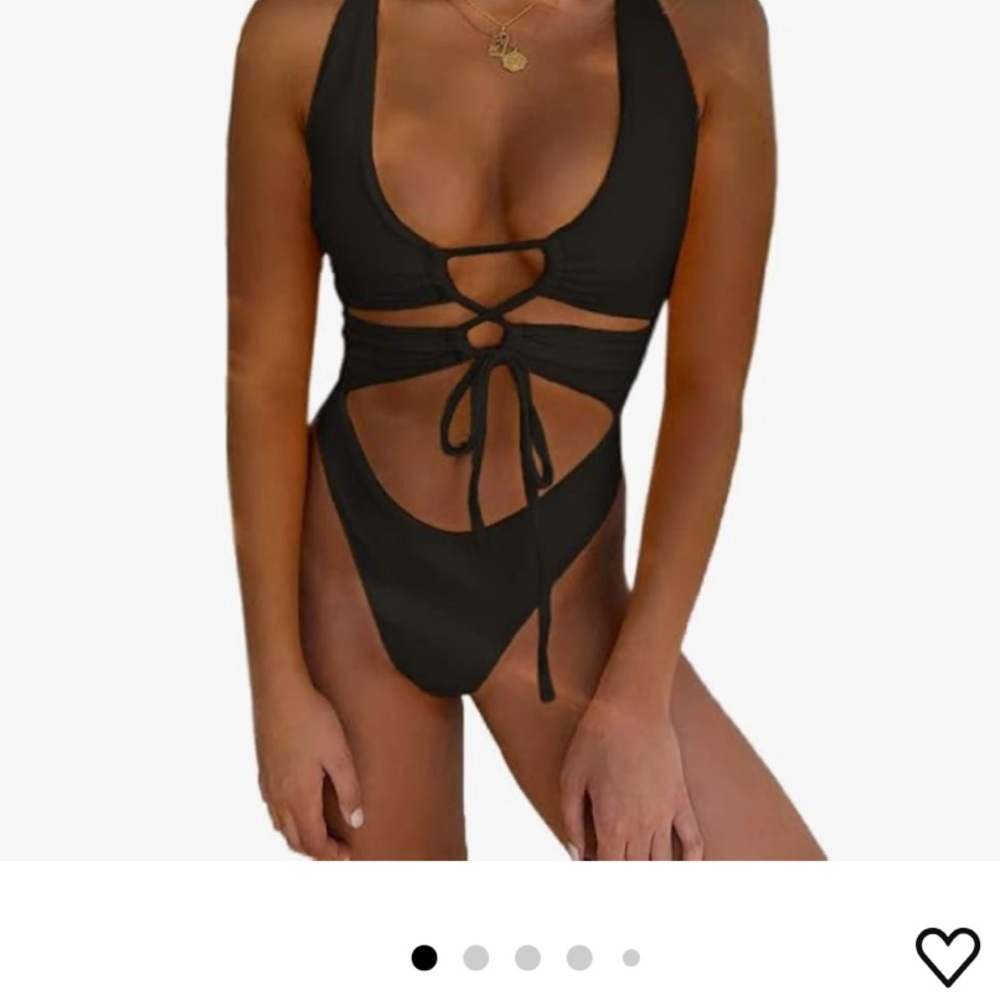 Black Cutout Swimsuit